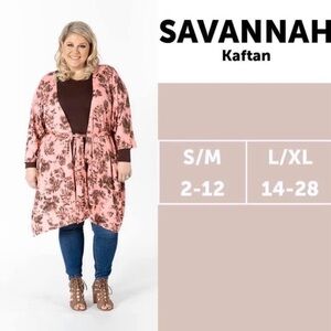 NWT LuLaRoe Size L/XL Oversized Kaftan Pink and Brown Floral